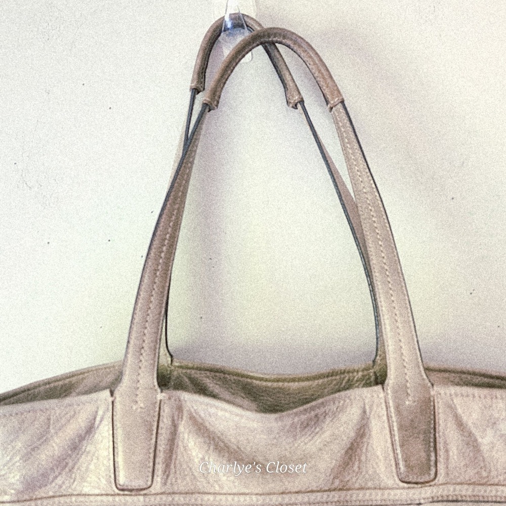 Coach Audrey 17043 Perforated Leather Logo Tote Champagne Metallic Y2K Revival - Picture 5 of 13